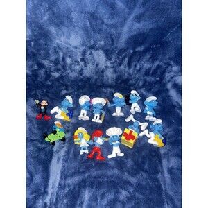 McDonalds 2011 /2013 The Smurfs Movie Happy Meal Figures Big Lot Of 13 Toys